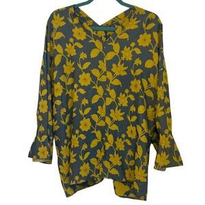 SAYA embroidered tunic, med artsy boho, vintage coastal grandma